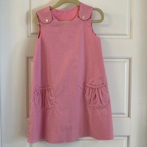 Pink gingham reversible to solid pink dress.  Great for Easter.  Worn once. 3T